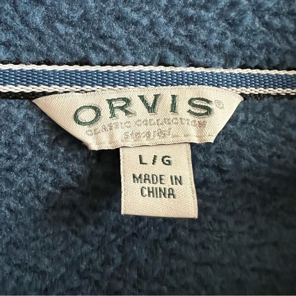 NWT Orvis Full Zip Fleece Jacket in Blue SZ Large - Picture 9 of 11
